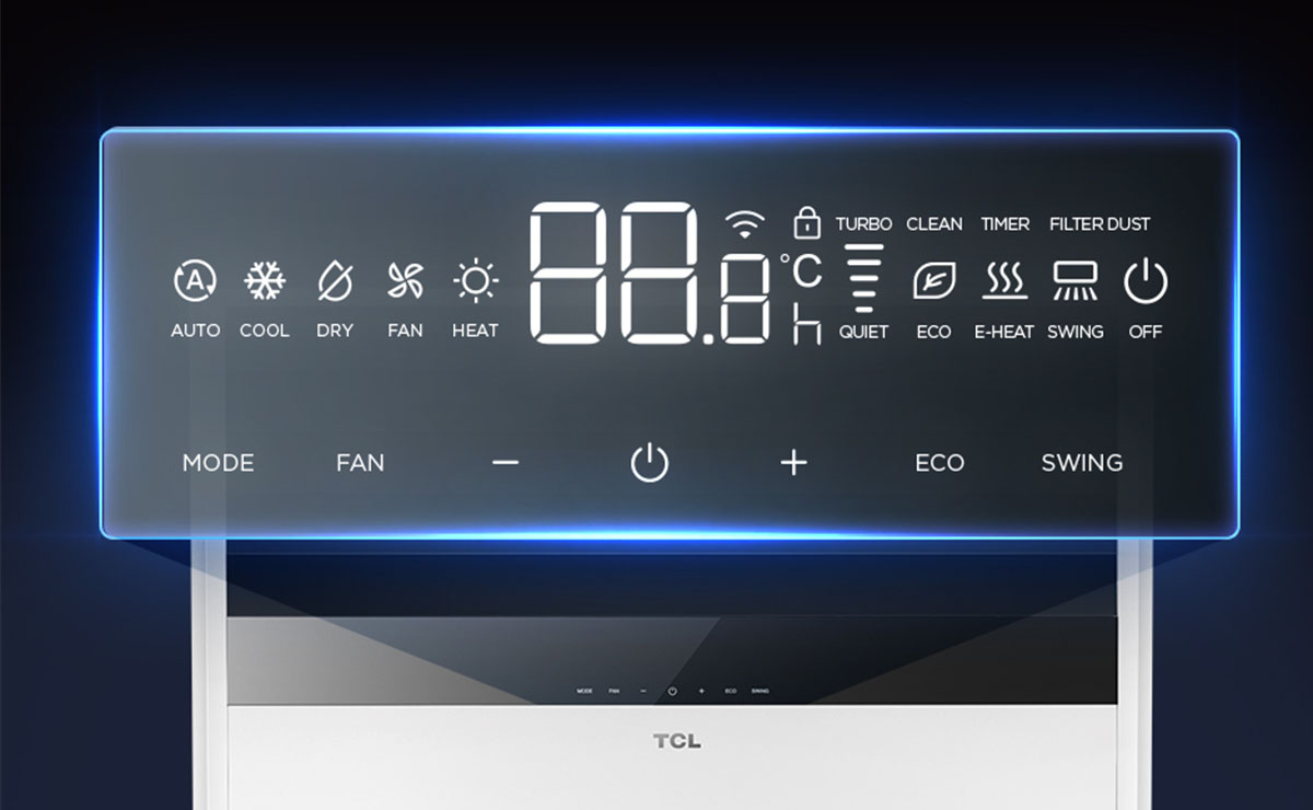 TCL  Floor Standing Light Commercial AC Extra-large touch screen panel