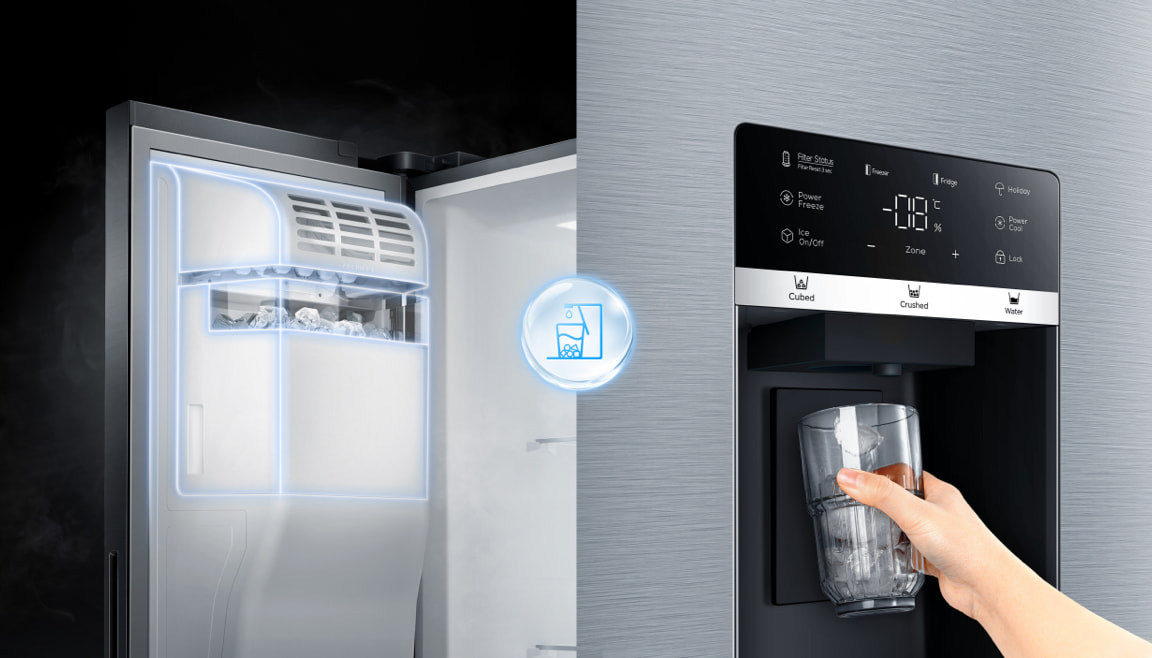 TCL Refrigerator C575SBIM Enlarged Ice Box