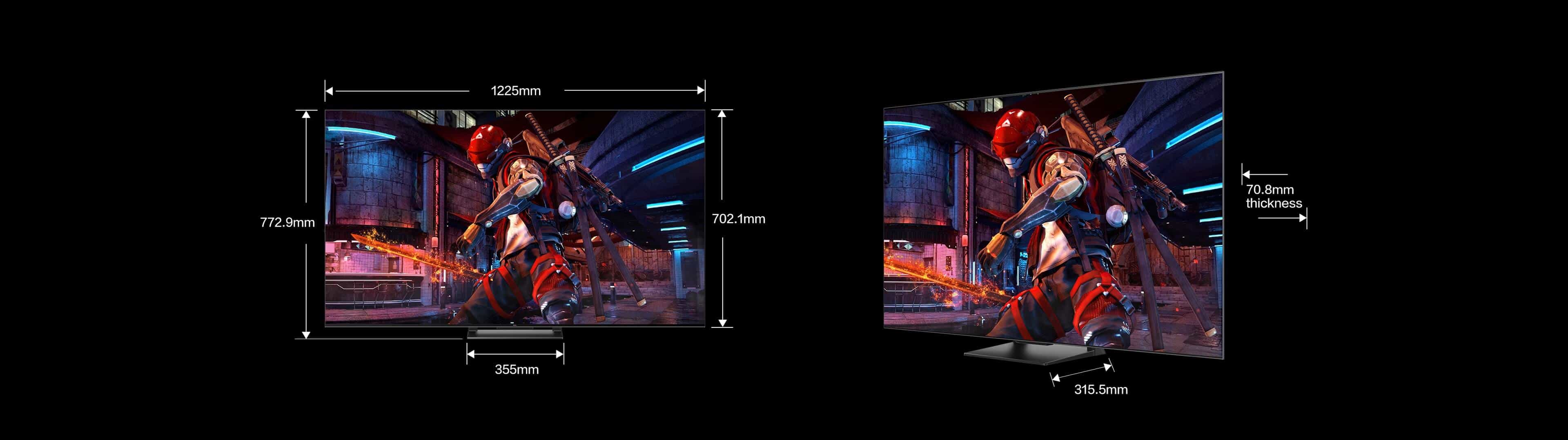 TCL C745 QLED TV 55''size