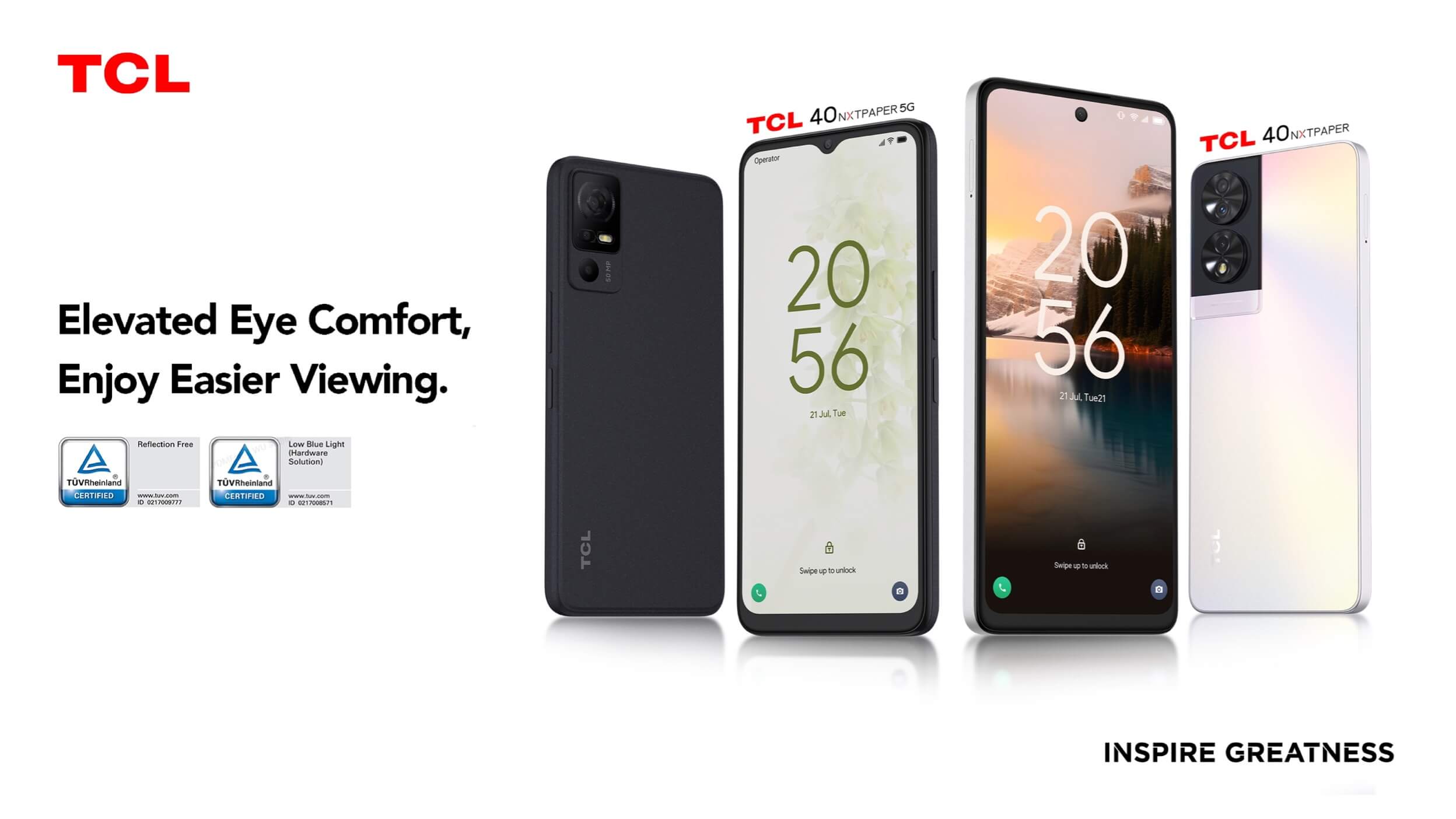 TCL Launches World's First Smartphones Featuring NXTPAPER Technology