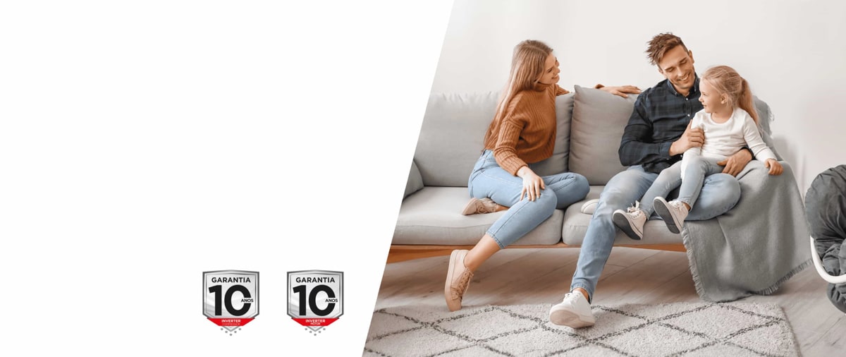 Desbloqueie a nossa<br>garantia gratuita de 10<br>anos para o Digital Inverter