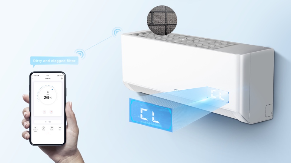 Promemoria blocco filtro intelligente di Climatizzatore BreezeIN