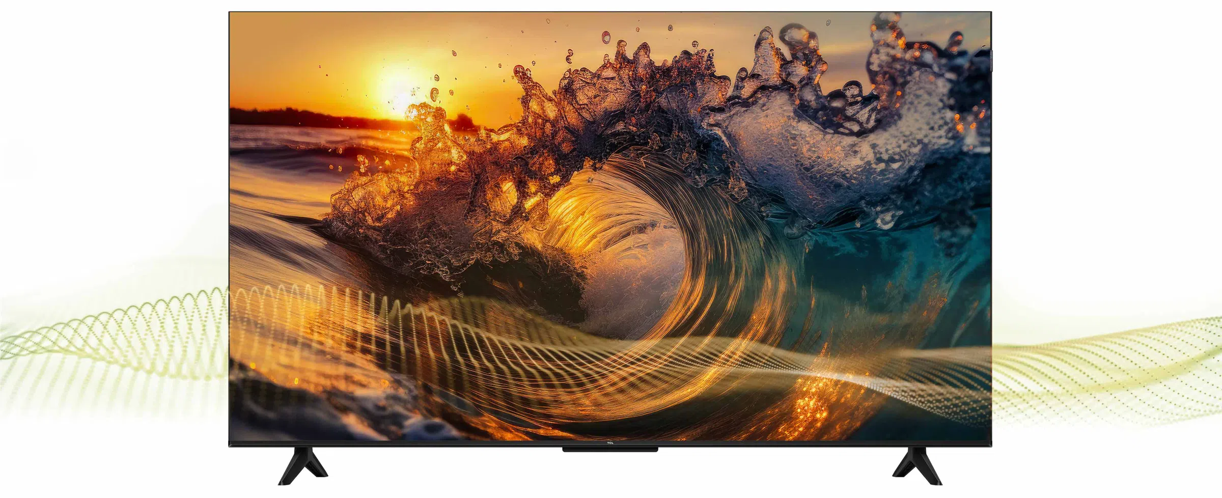 Téléviseur QLED TCL G50K avec Dolby Audio offrant un son cristallin et des dialogues plus nets.