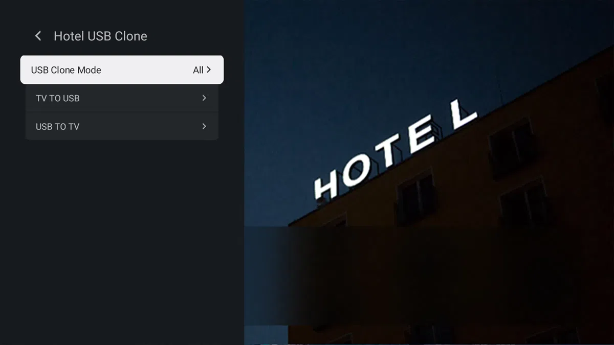 TCL G60K 4K HDR TV with Hotel USB Clone