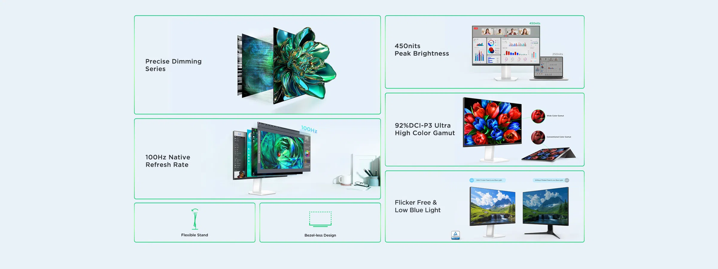 TCL 27R73Q HDR Professional Monitor Features מסך מחשב גיימינג 24G54 Mini LED Monitor מבית TCL