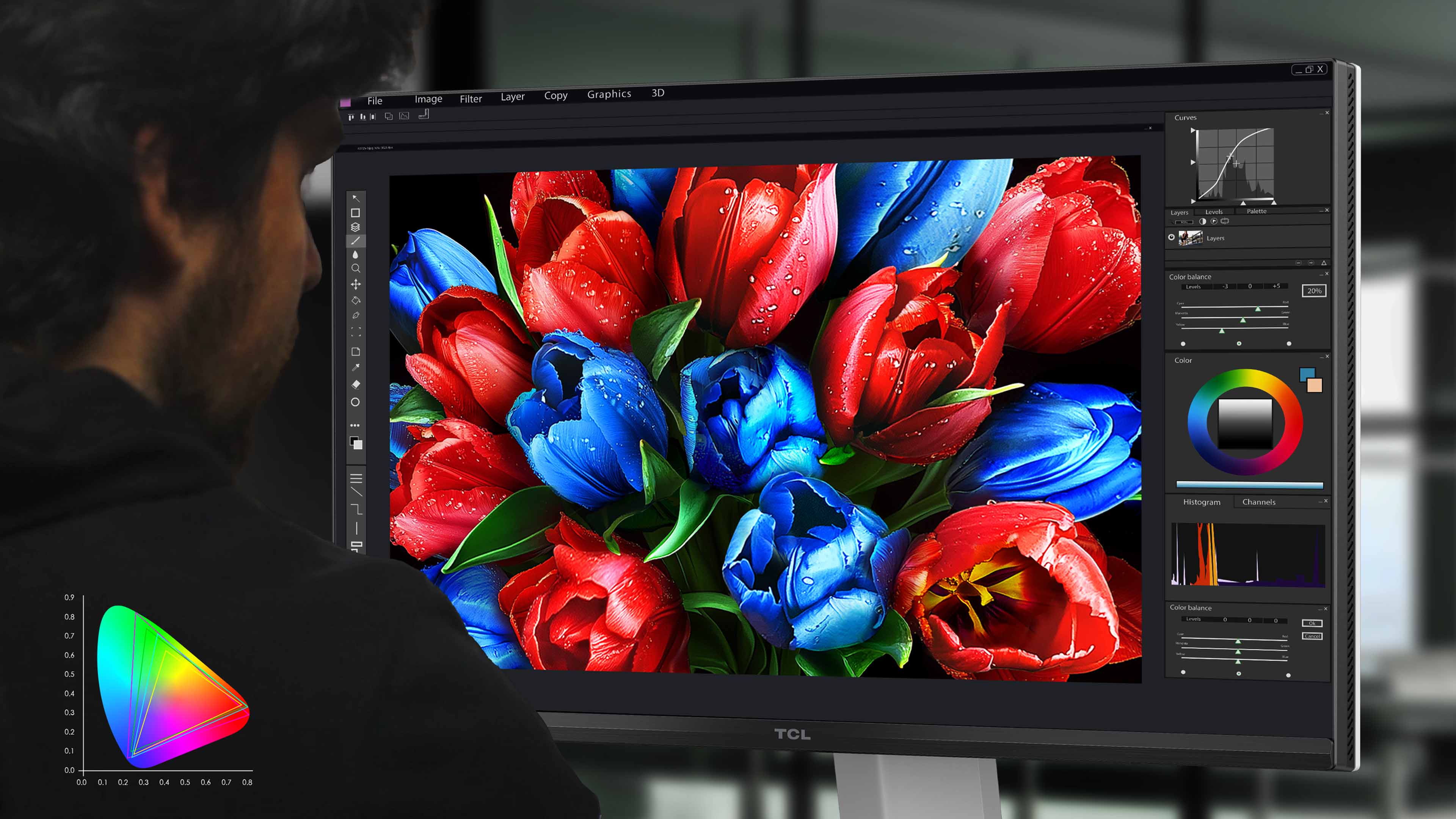 25G54 Monitor Professional Color Mode מסך מחשב גיימינג 25G54 Mini LED Monitor מבית TCL