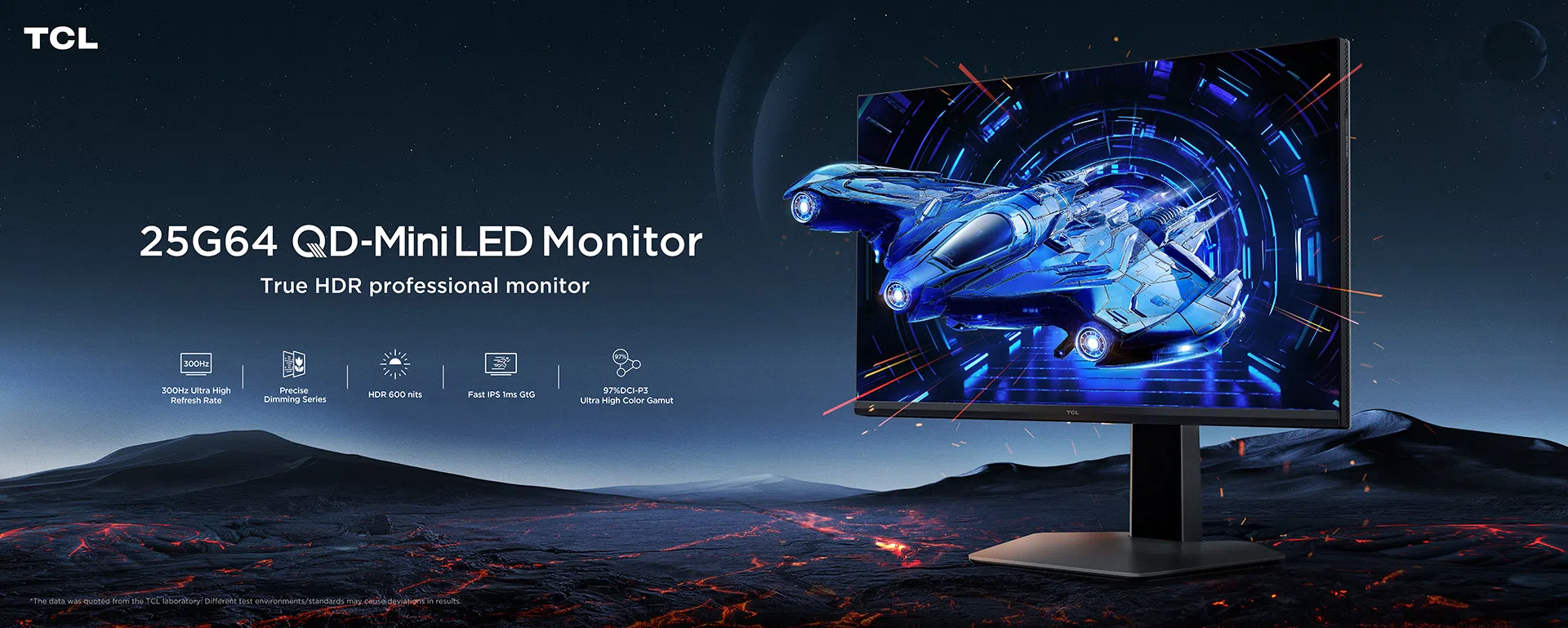 TCL 25G64 300Hz Monitor-25 Inch QD-MiniLED Monitor