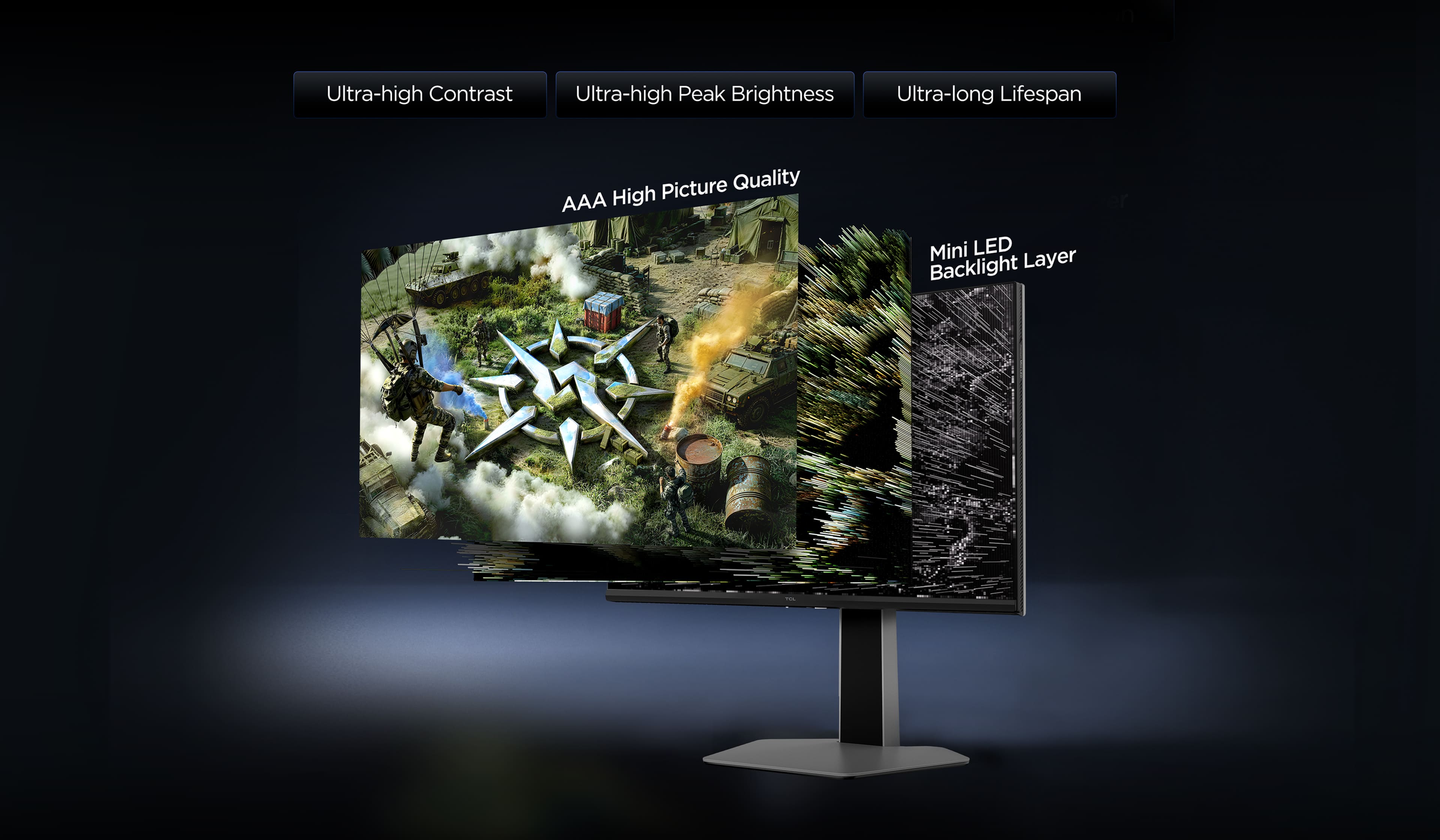 乐竟体育 Mini LED offers higher contrast and a more breathtaking gaming visual experience