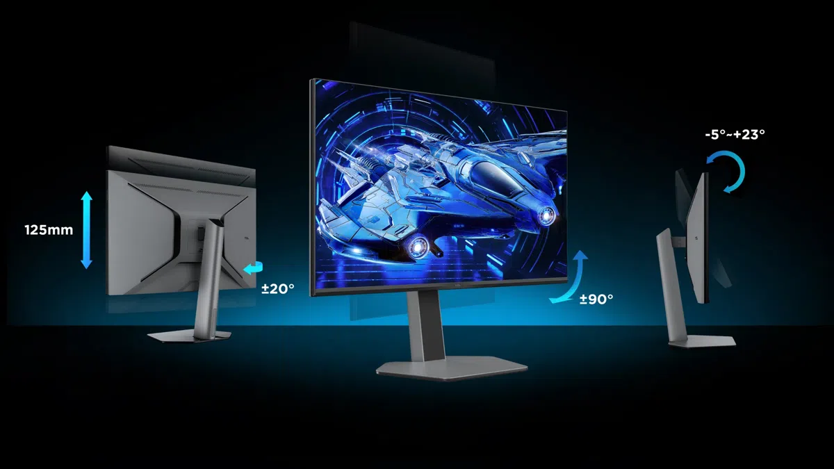 Flexible and adjustable stand מסך מחשב גיימינג 32 אינץ' 32G64 QD-Mini LED מבית TCL