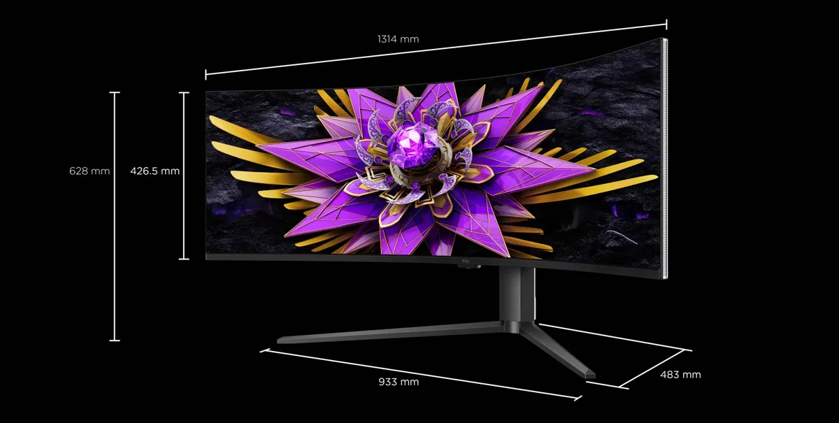 TCL 57R94 Monitor Screen size
