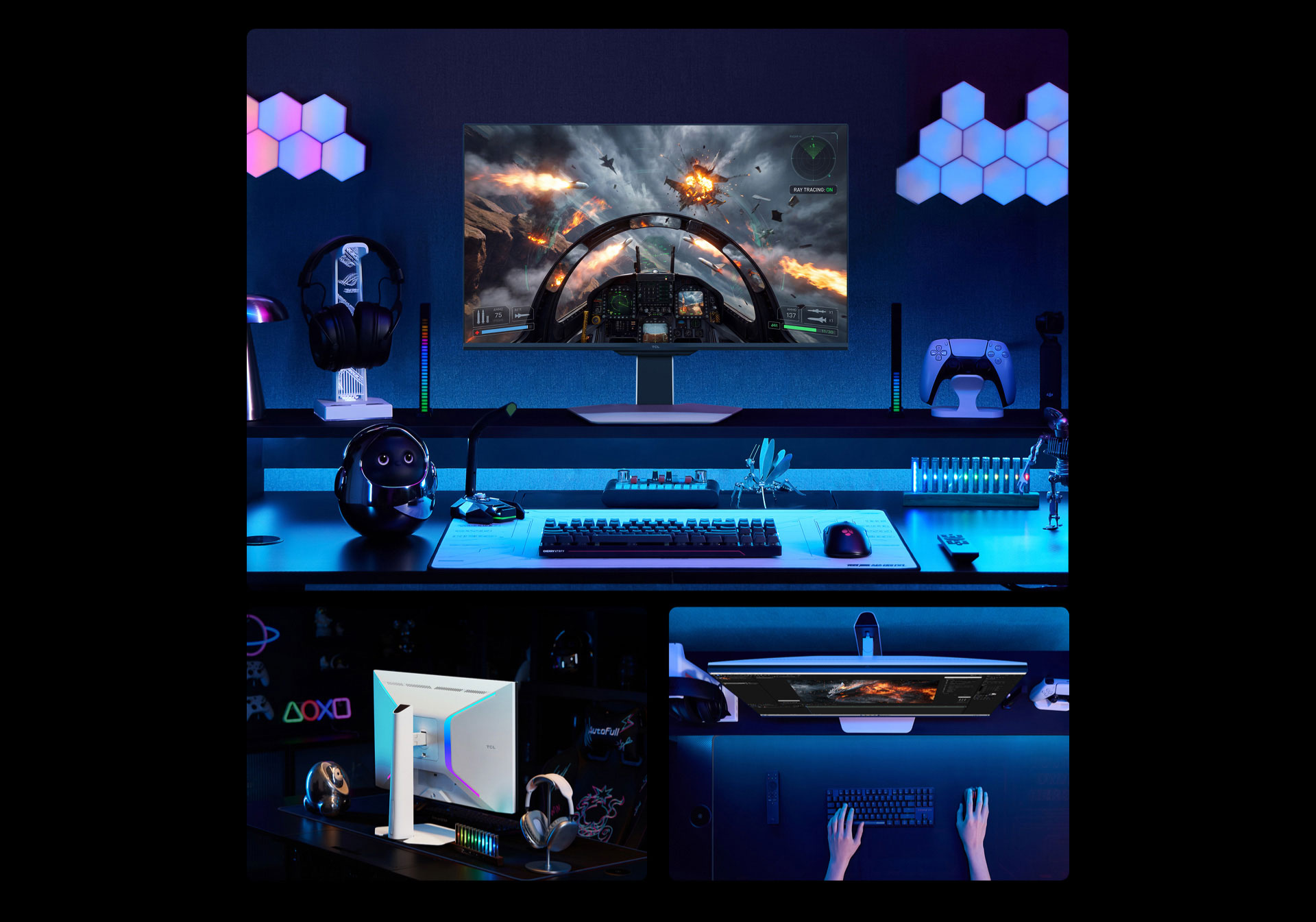 Create an immersive gaming desk setup