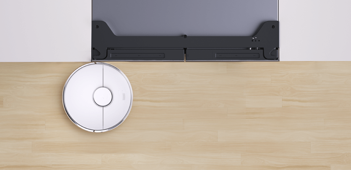 TCL Refrigerator sits flush with cabinets