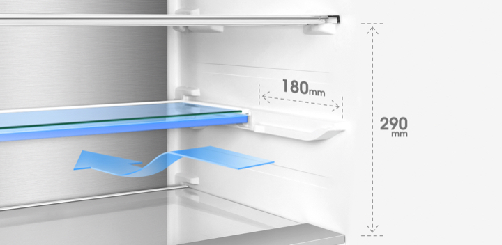 LETOU - ��Ͷ C387BF Refrigerator Foldable and Reversible Glass Shelf