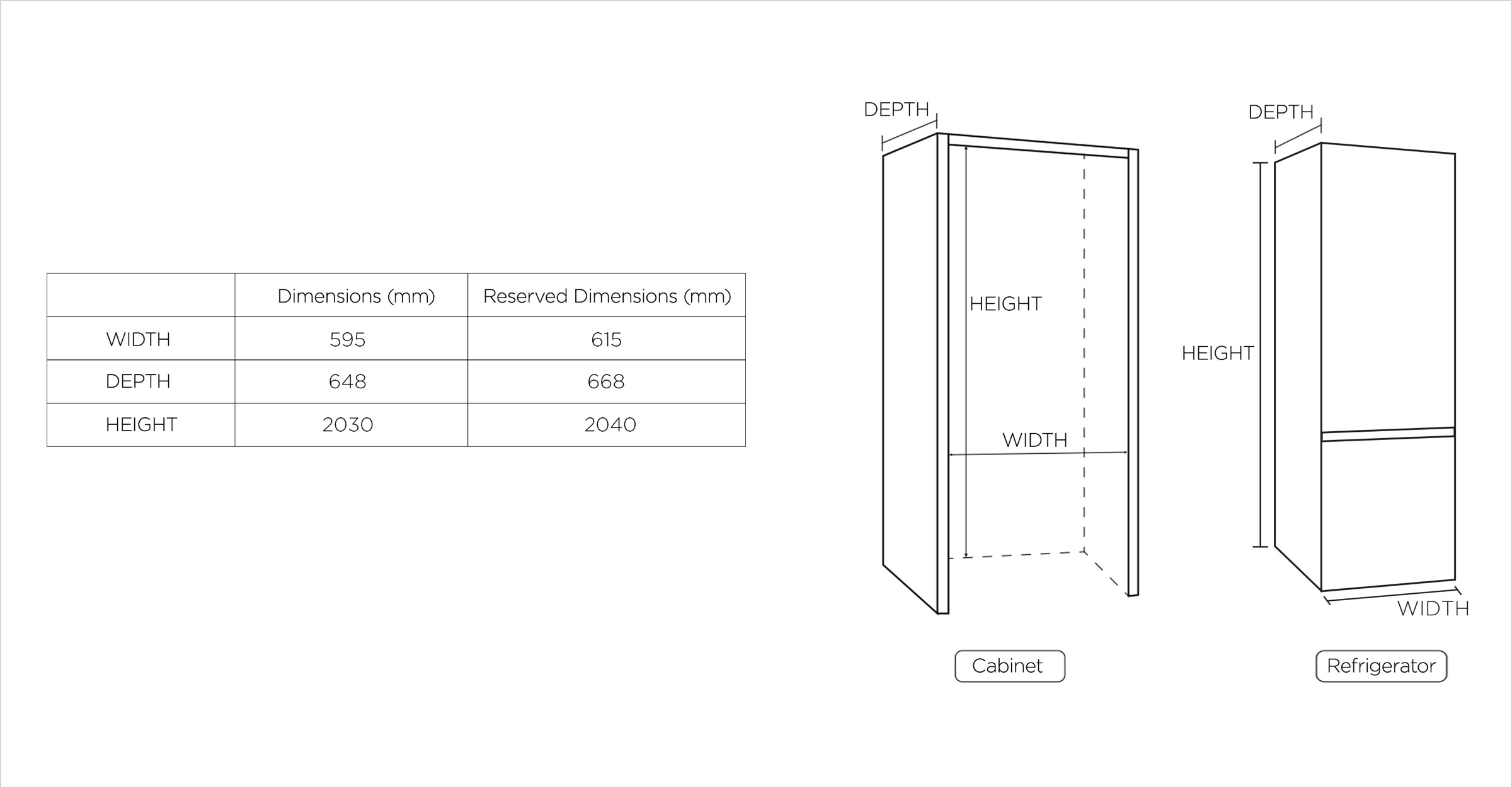 TCL C387BF(C) Free Built-In Refrigerator Designed for built-in or free standing