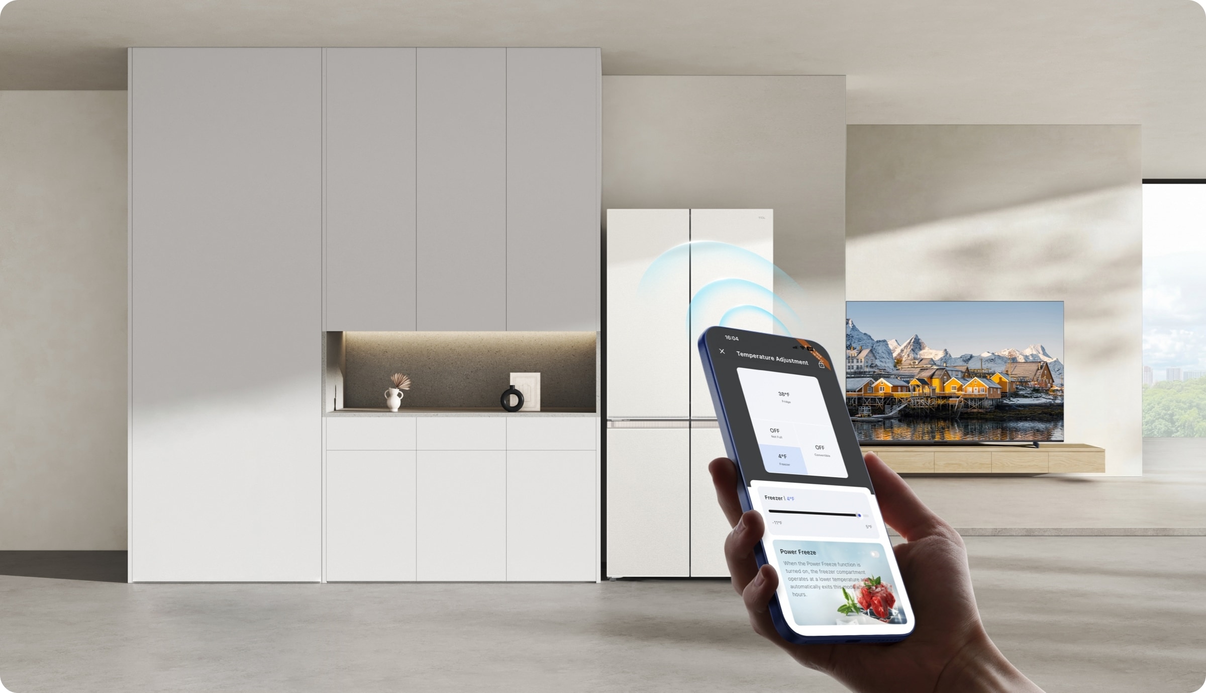 乐竟体育 Refrigerator C508CD built-in WiFi with Smart control 