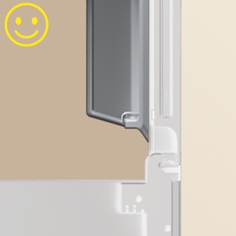 Refrigerator Stable Recessed Hinges