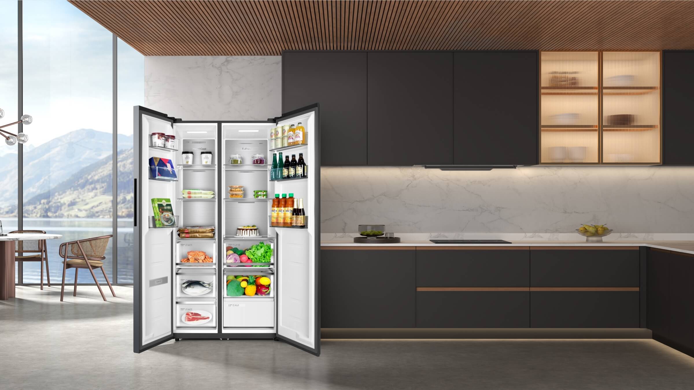 TCL C620SB-Side By Side Refrigerator 608L