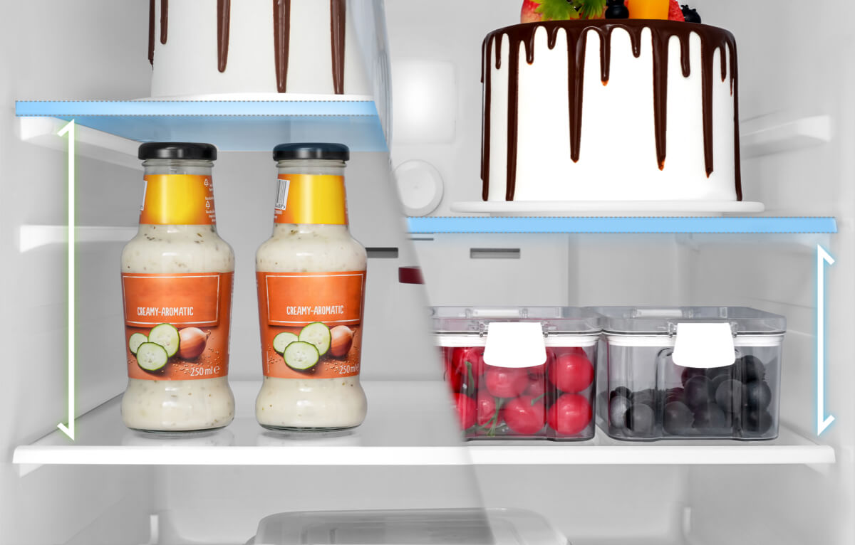 TCL P200TM Top Mount Freezer Can Adjustable the Shelf height 