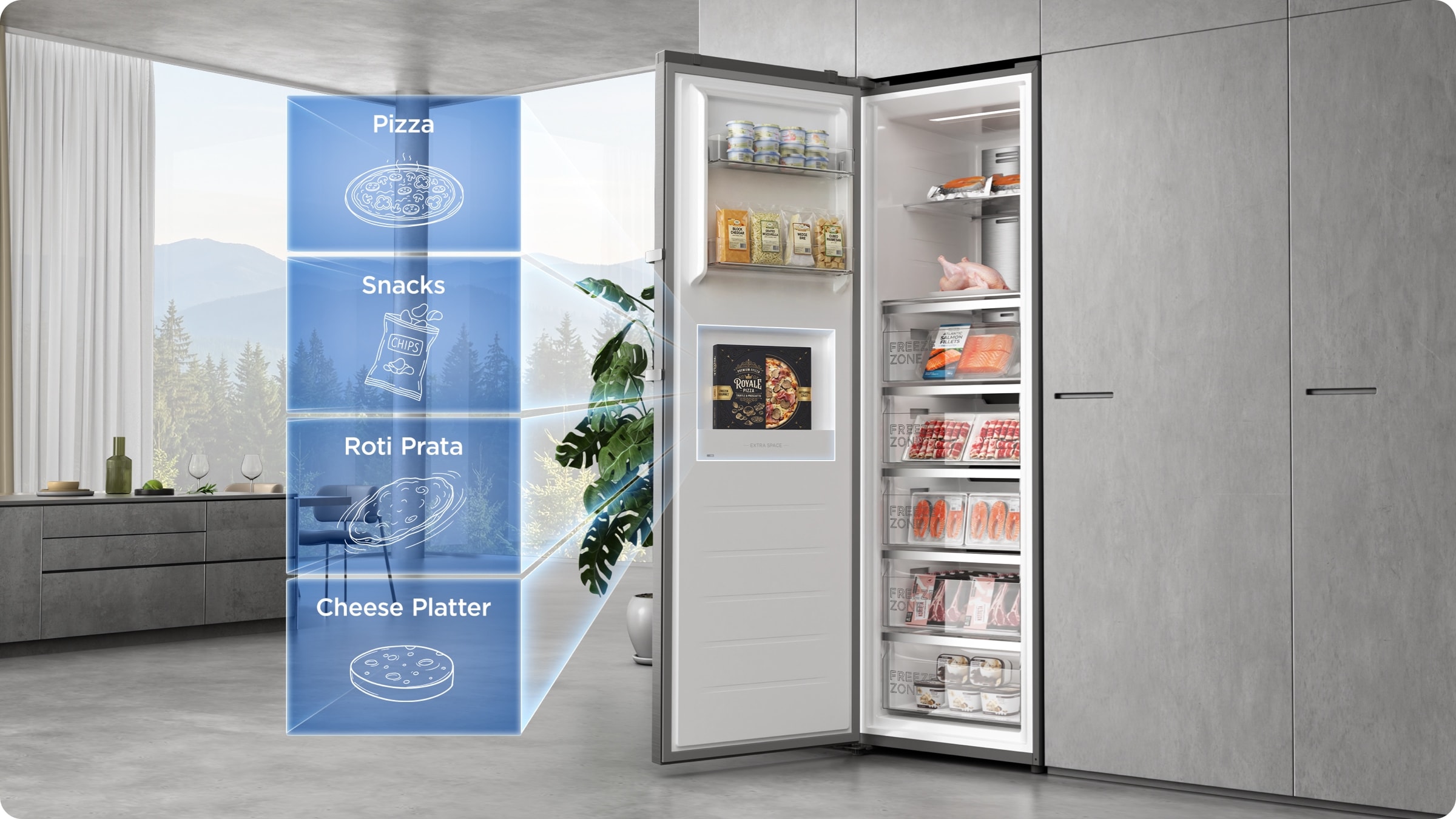 TCL C387BF Refrigerator Three temperature settings