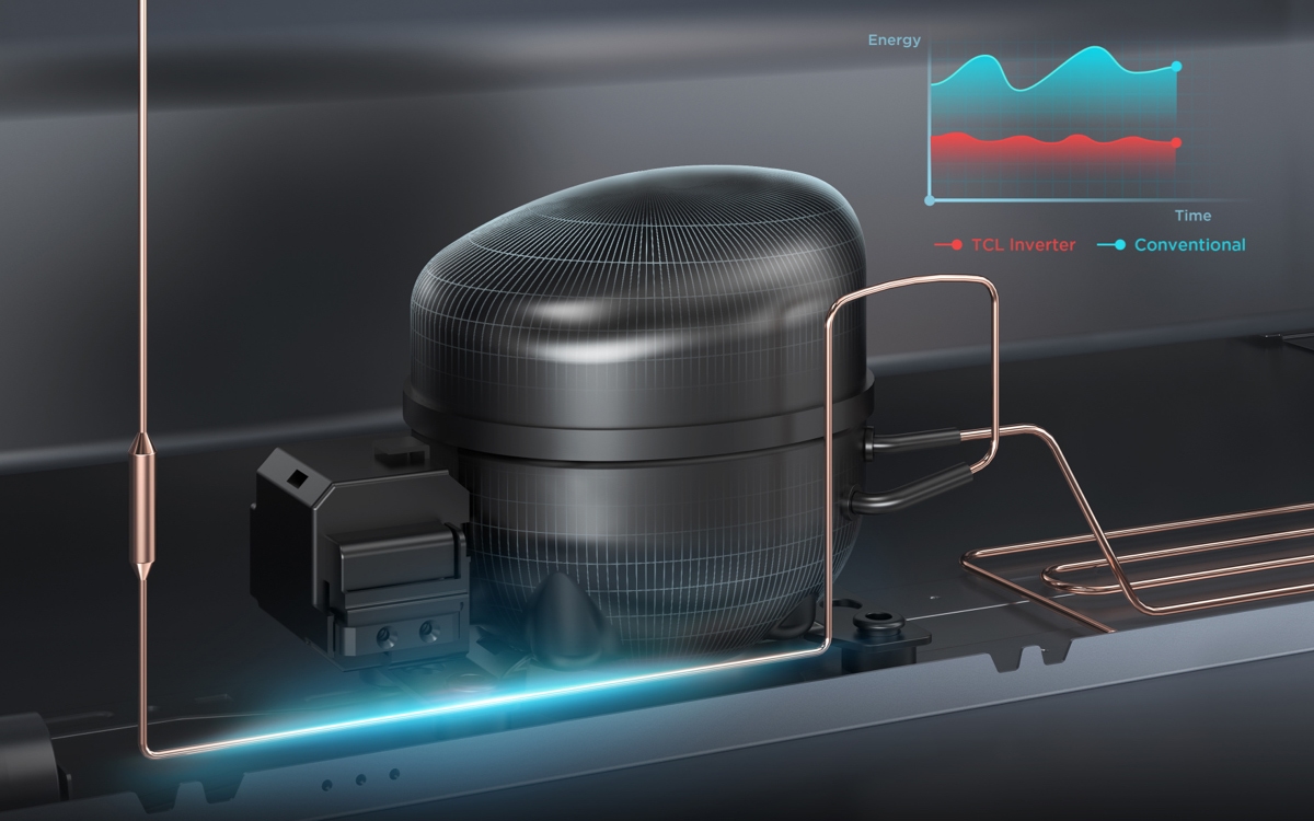 TCL Bottom Mount Refrigerator P315BF Eco Inverter