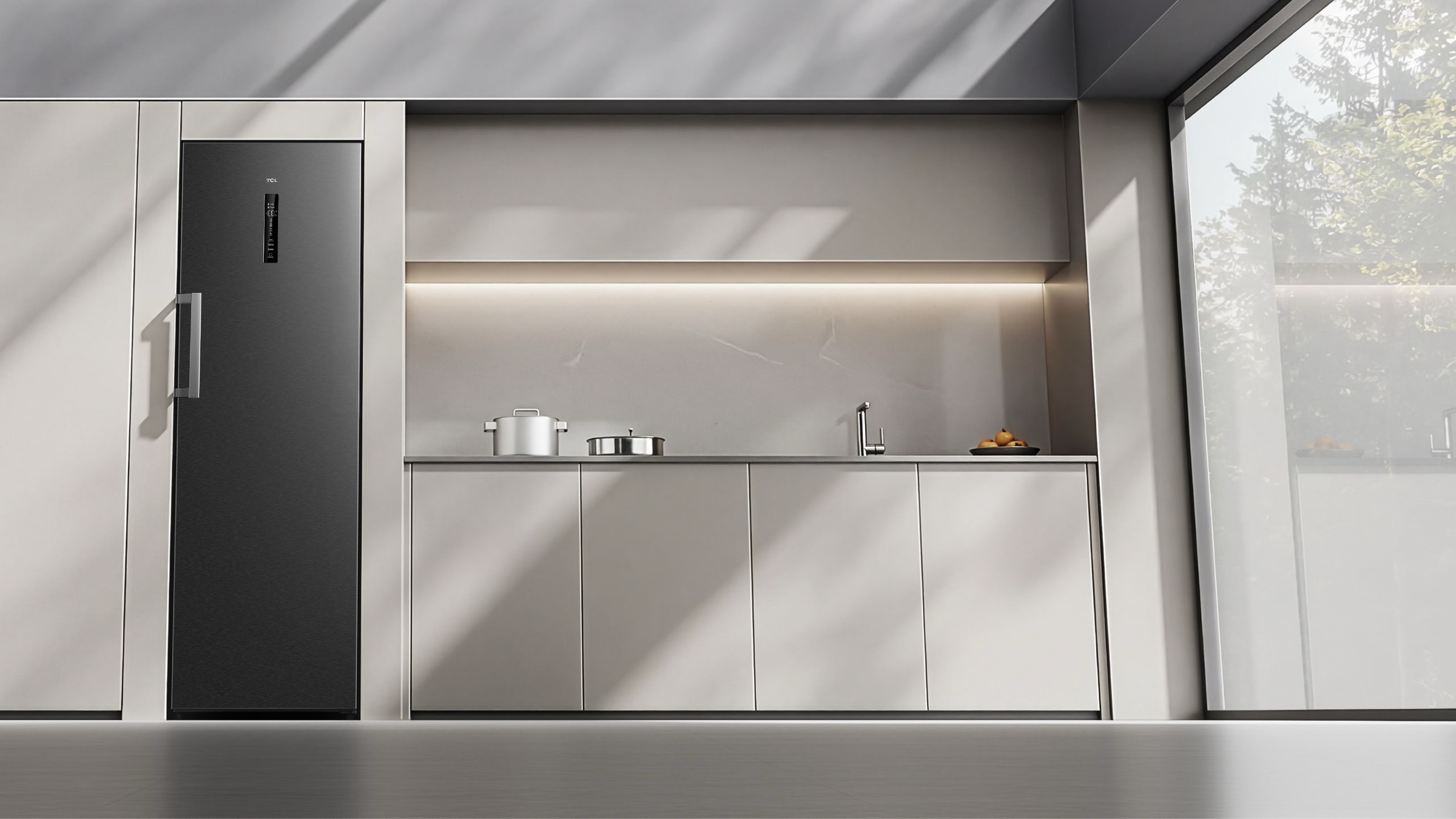 乐竟体育 Refrigerator C620SBD Only 1cm reserved space to cabinet side
