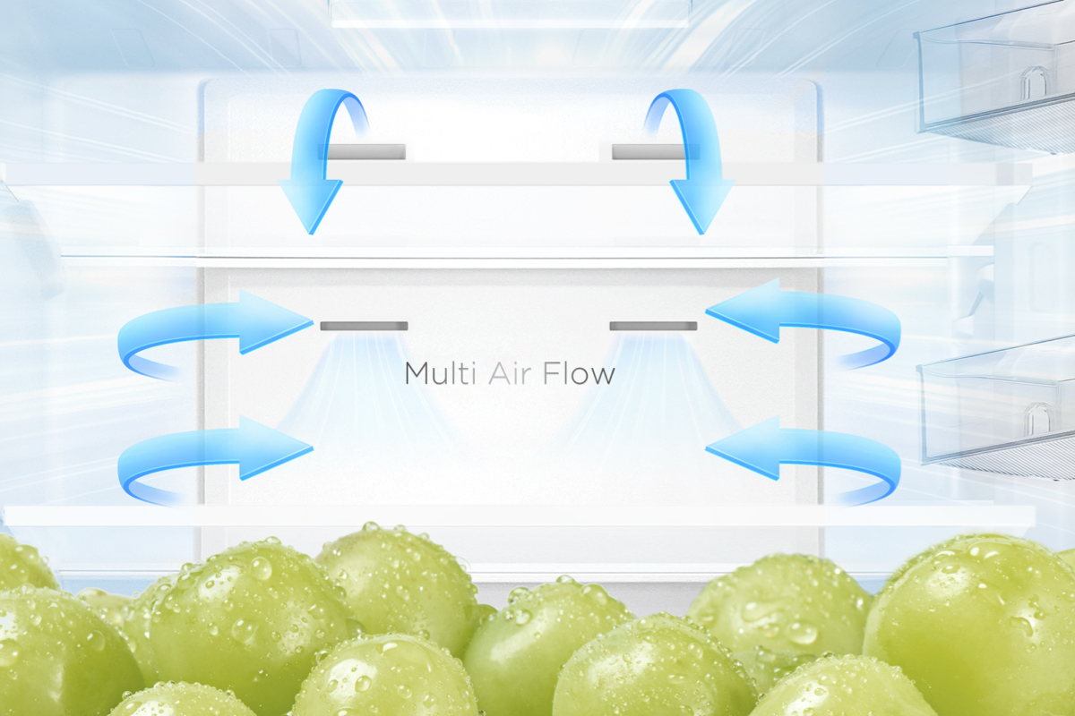 TCL Refrigerator P350BF Faster cooling with even air circulation