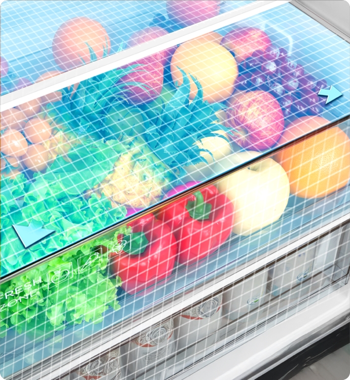 TCL Refrigerator P350BF XXL Bottle Space