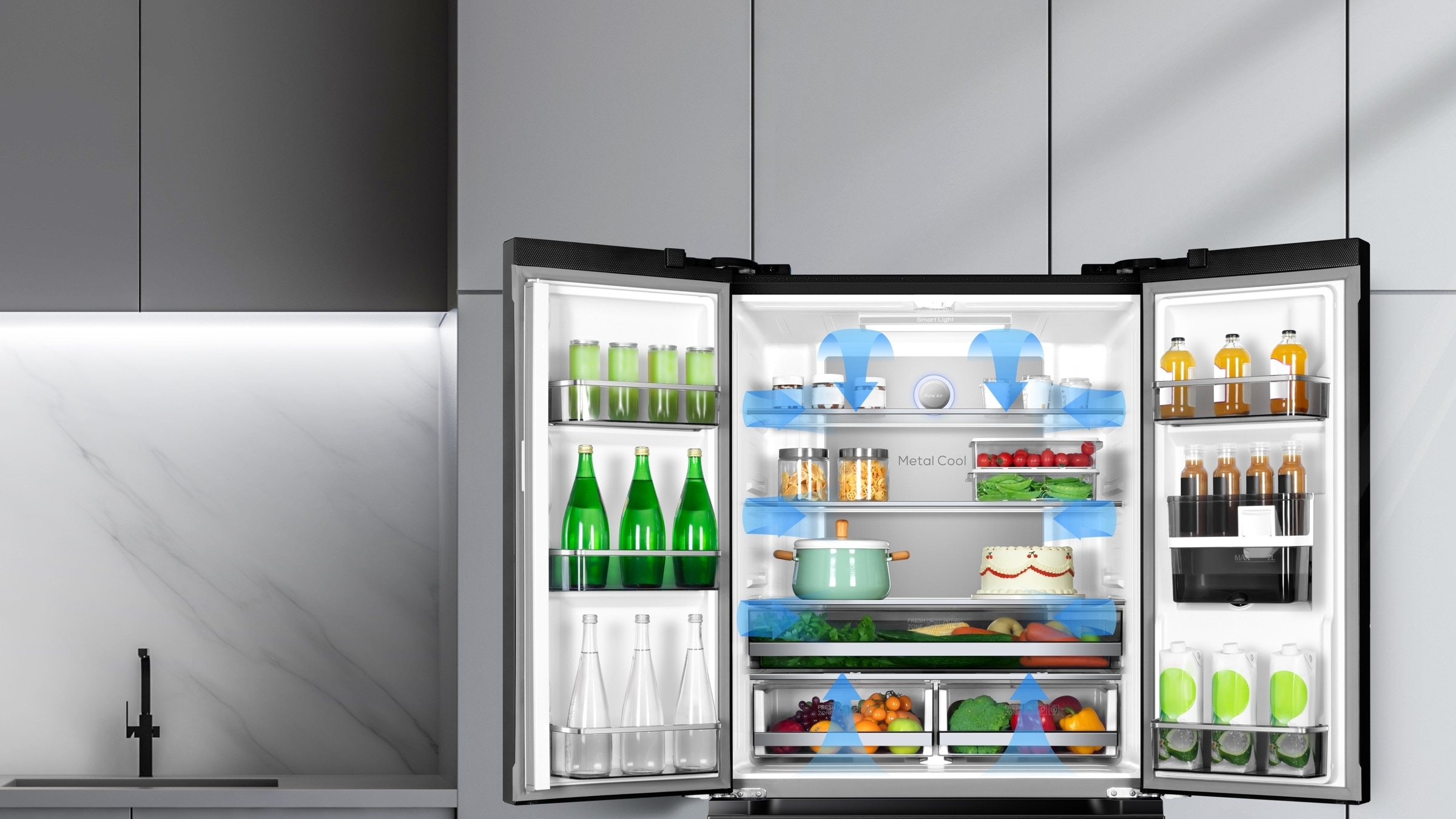 TCL C387BF Refrigerator store food flexible