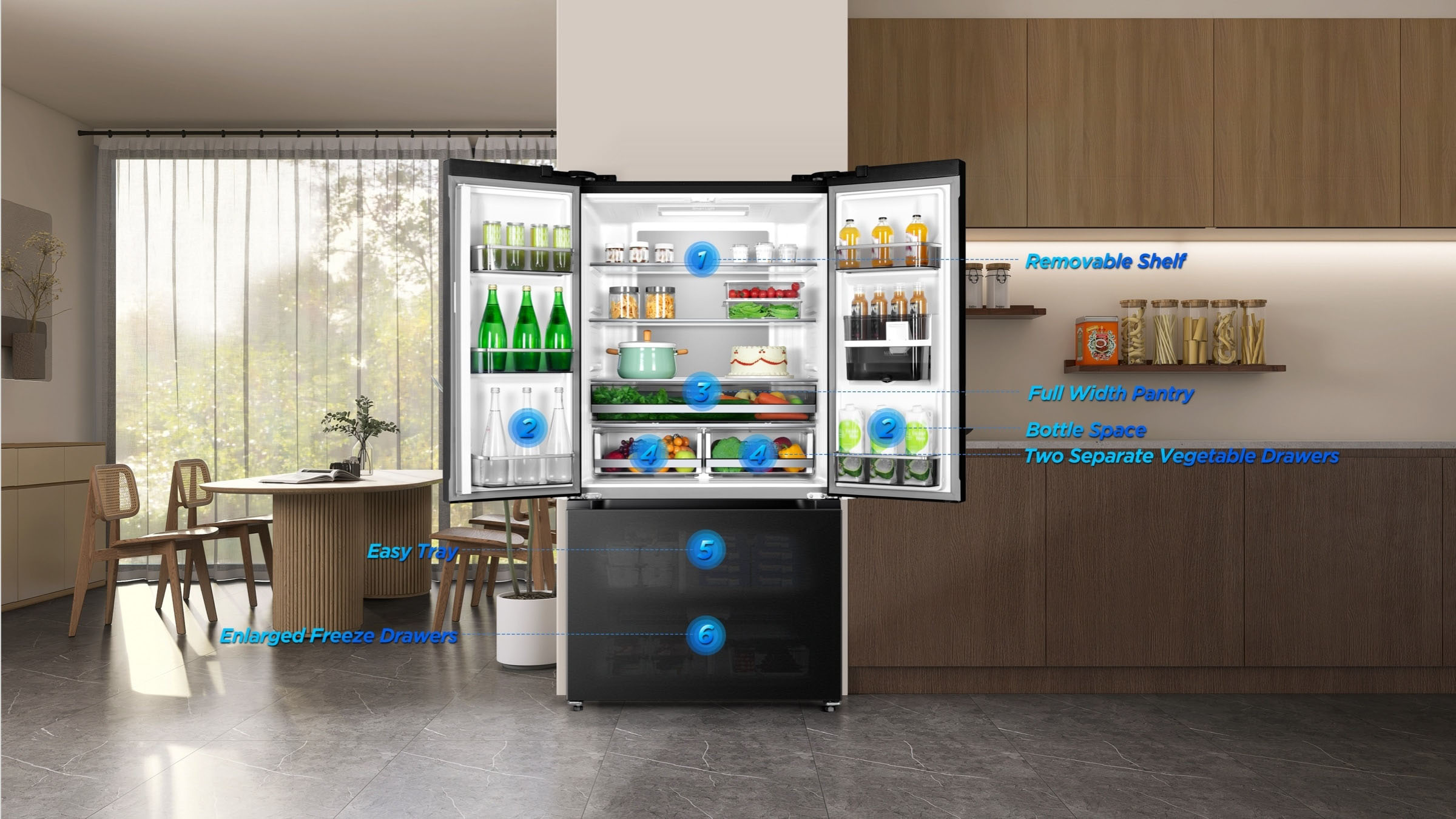 TCL C387BF Refrigerator store food flexible