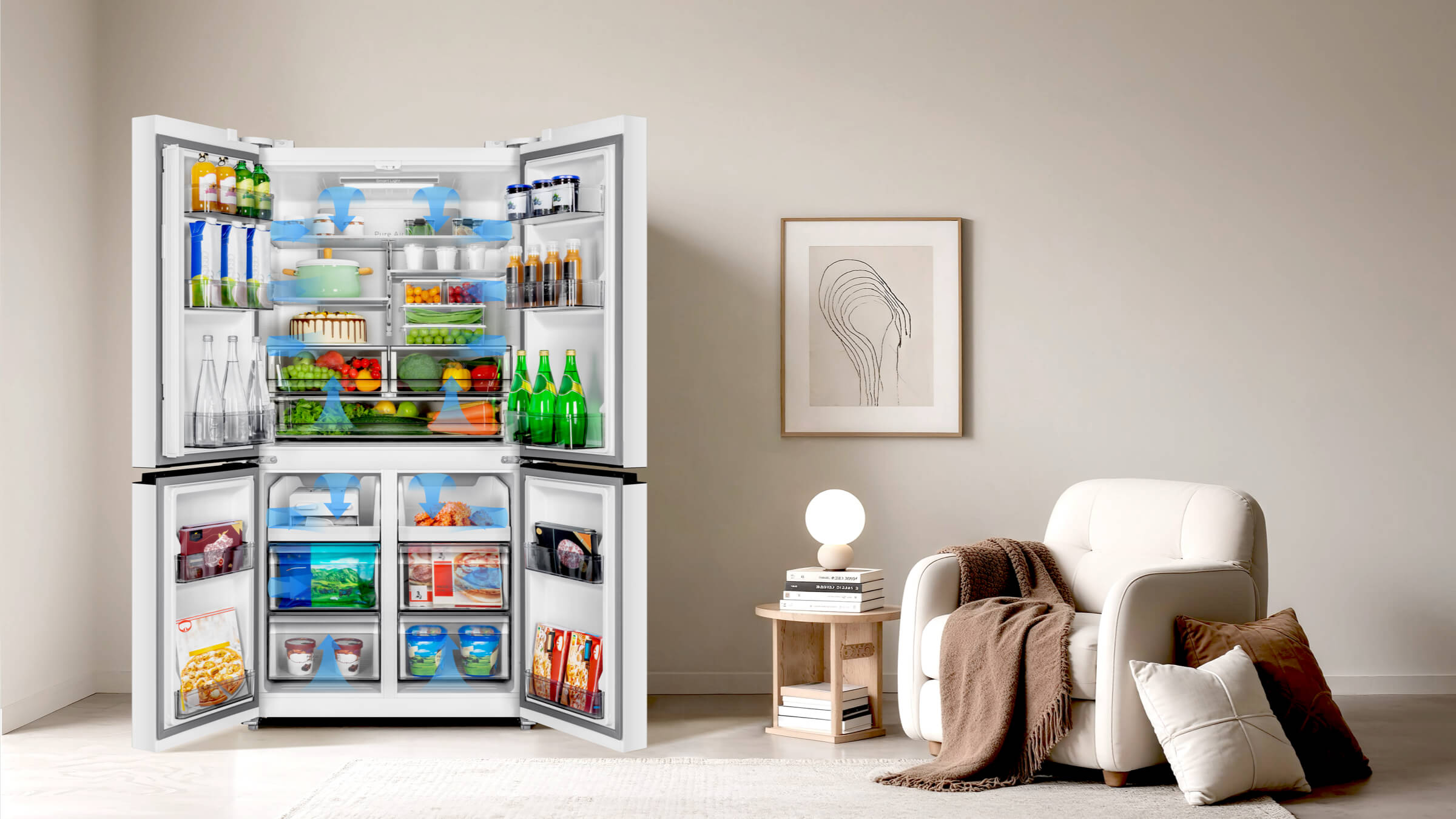 LETOU - ��Ͷ P810CD Refrigerator Multi Air Flow