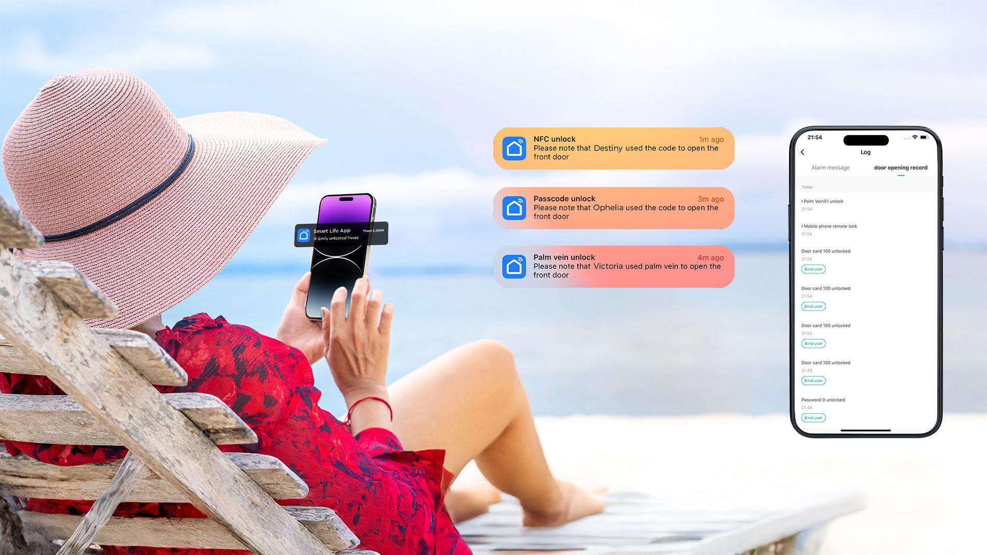 TCL D1 Max Smart Lock Use APP Real-Time Notification