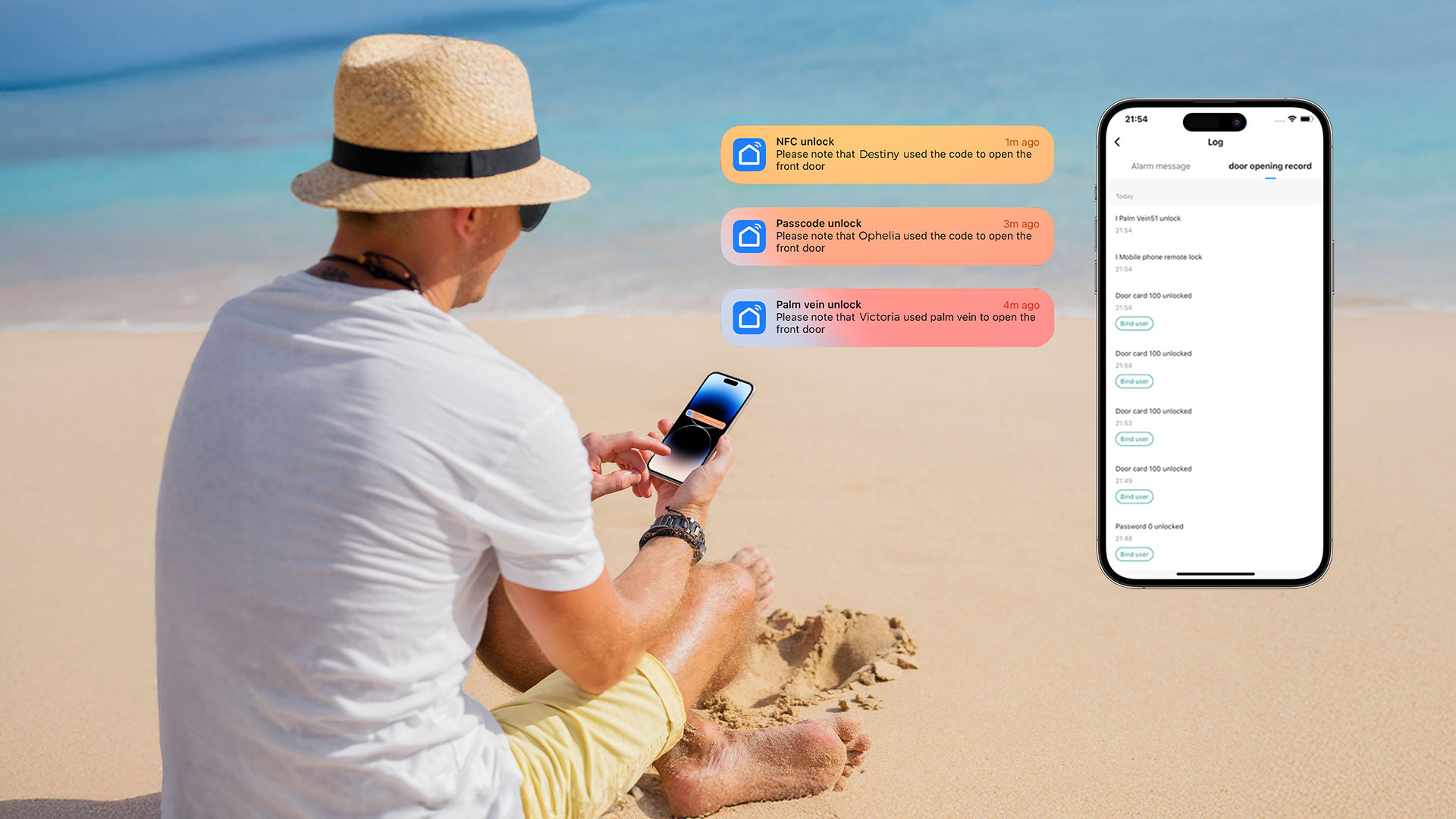 TCL D1 Fingerprint Smart Lock Real-Time Notification