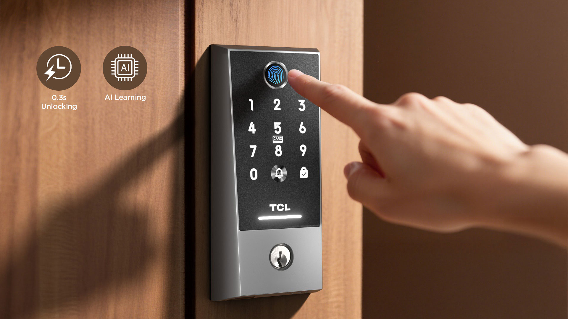 TCL D2 Plus Fingerprint Smart Lock 0.3s Fingerprint Unlock