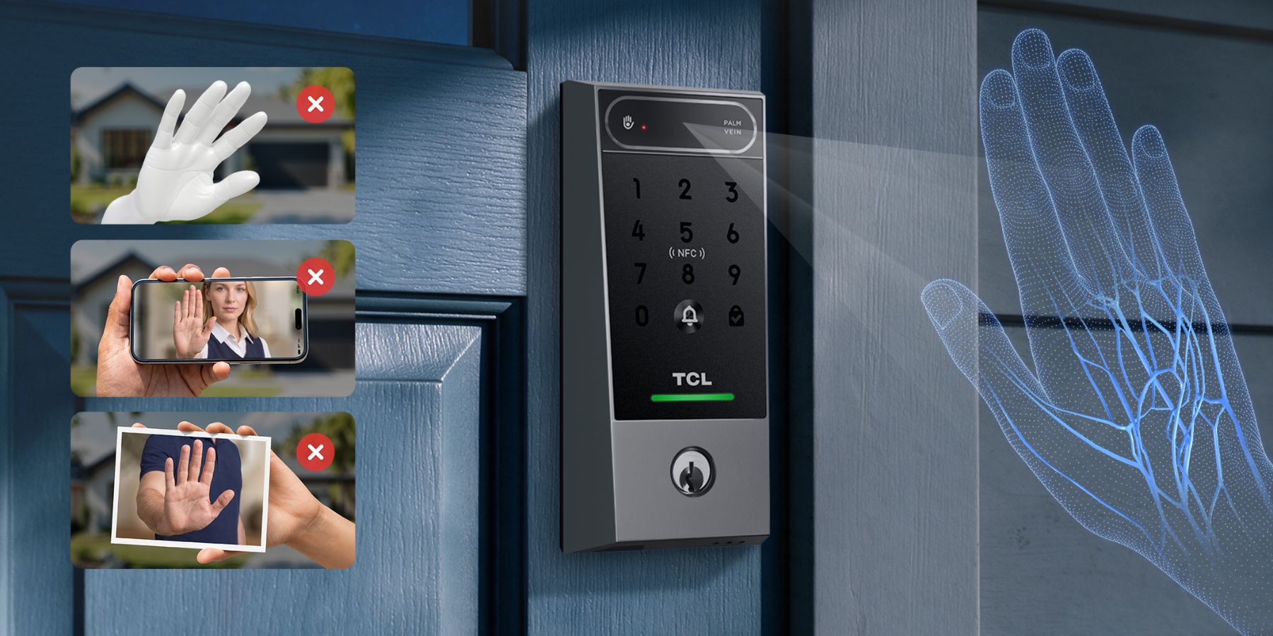 TCL K1 Fingerprint Smart Door Auto Lock 0.3s Fingerprint Unlock