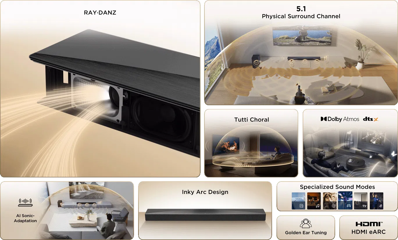 TCL Q65H 5.1ch High-end Home Theater Soundbar image