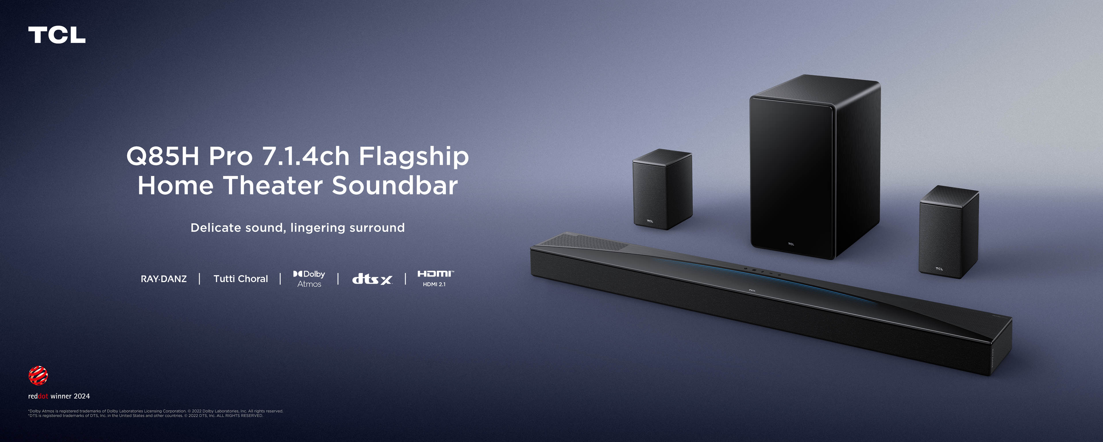 Sound BarTCL Q85H Pro 7.1.4ch Flagship Home Theater Soundbar TCL