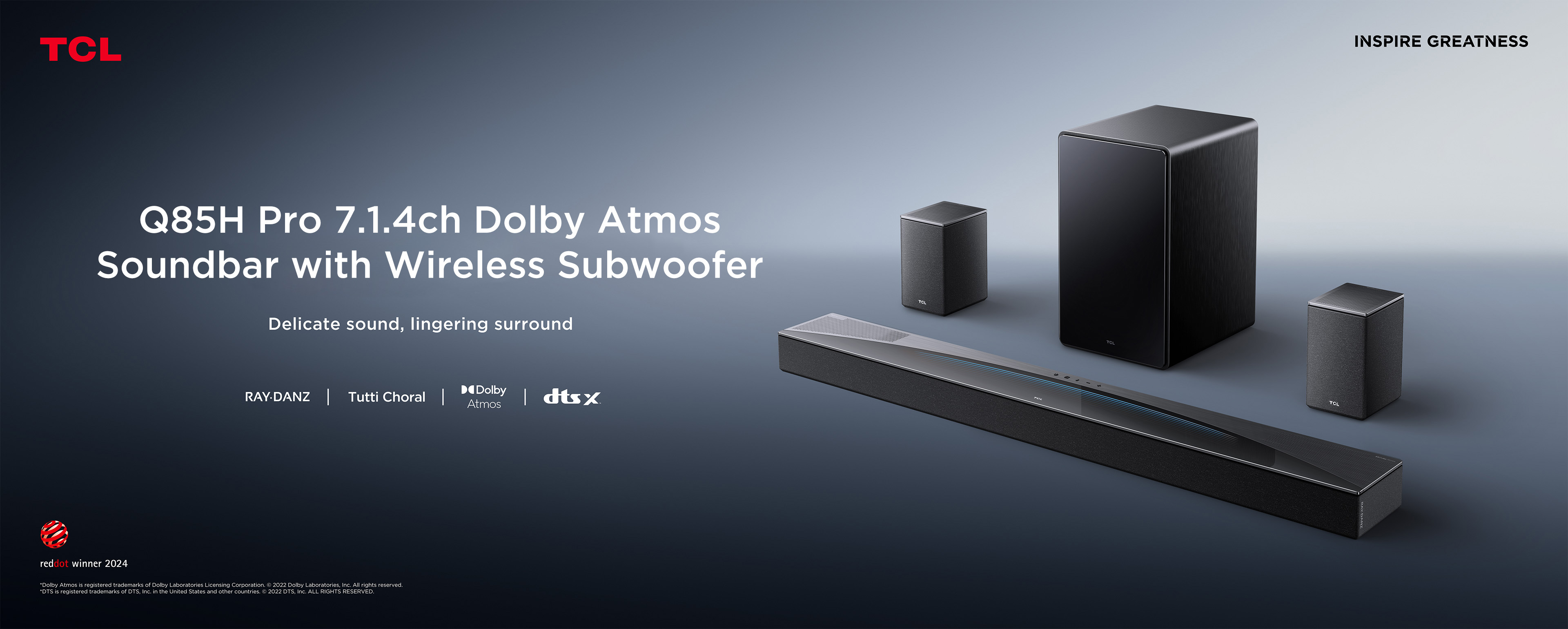 Q85H Pro 7.1.4ch Dolby Atmos With Wireless Subwoofer | TCL Australia