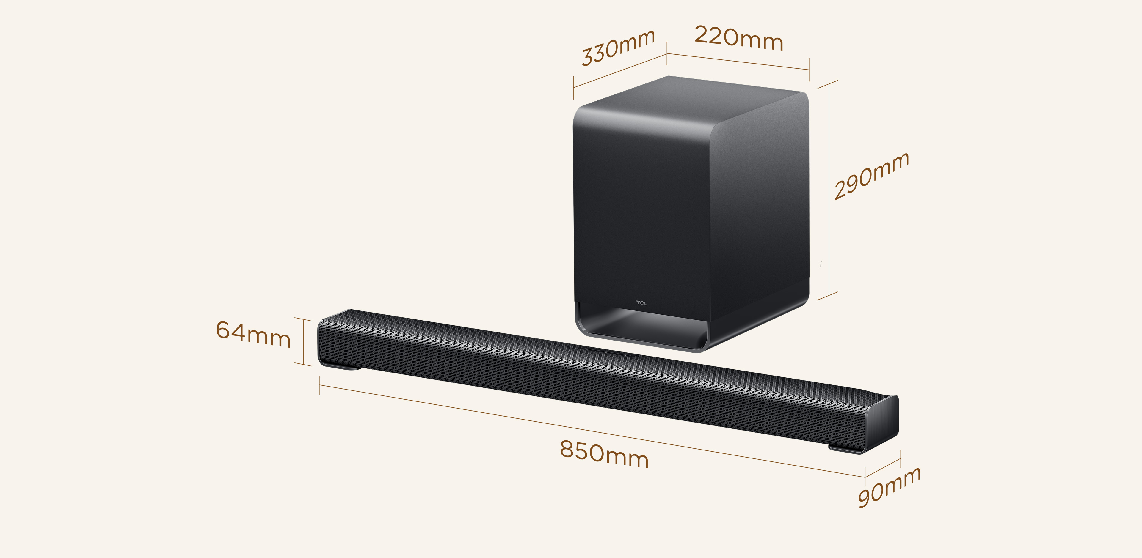 TCL A65K Product Size