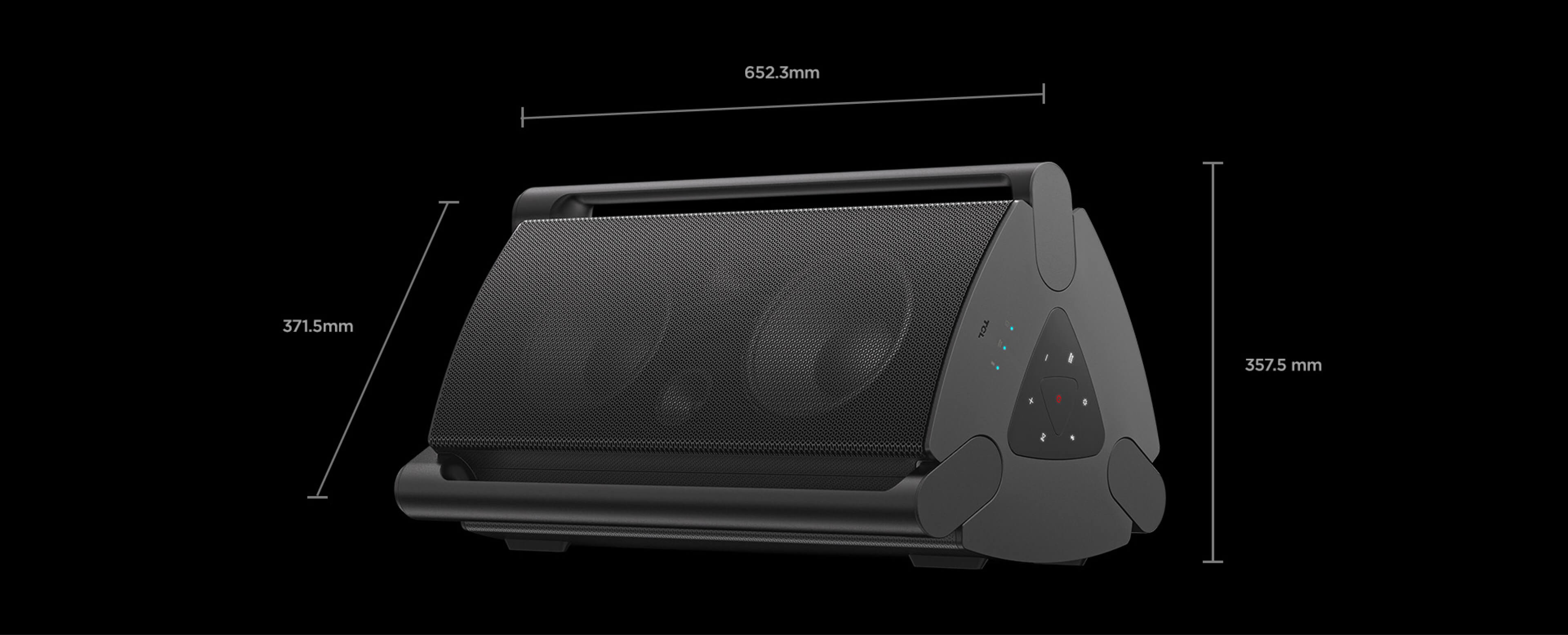 TCL TP300K Party Speaker with Product Size