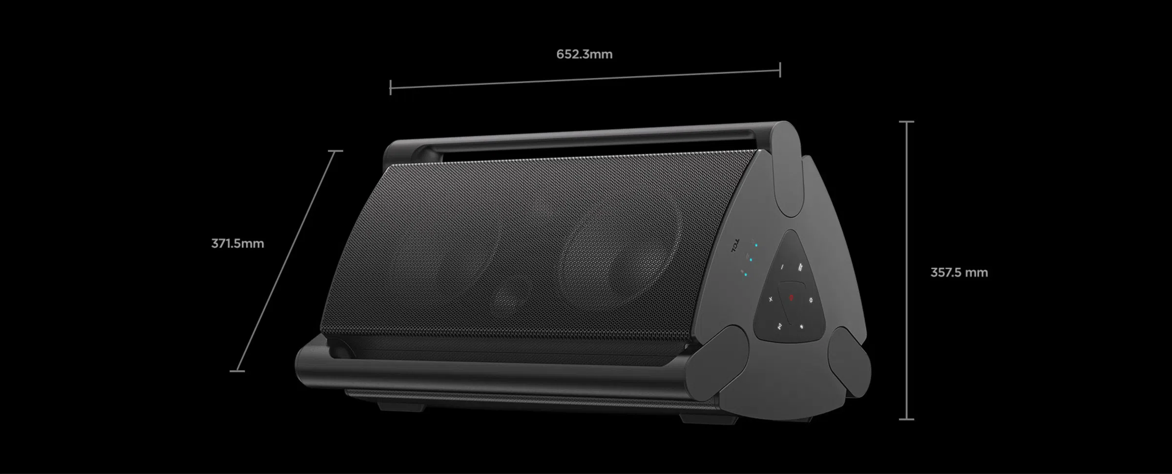 TCL TP300K Party Speaker with Product Size