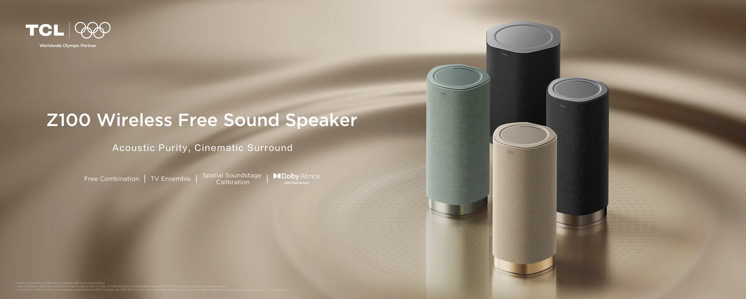 TCL Z100 Wireless Free Soundbar Key Visual