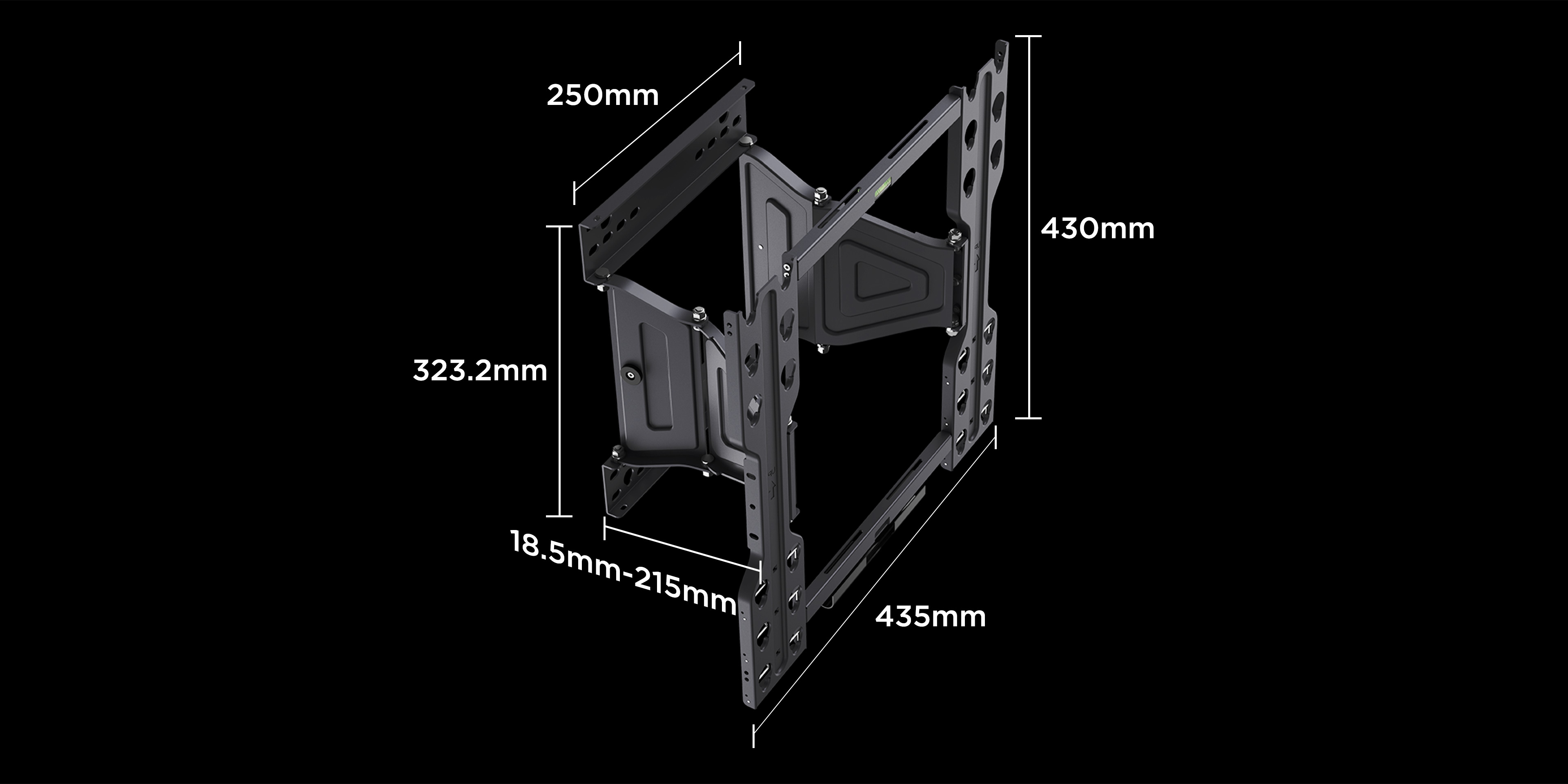 TCL WM54A-75F Wall Mount Product Size