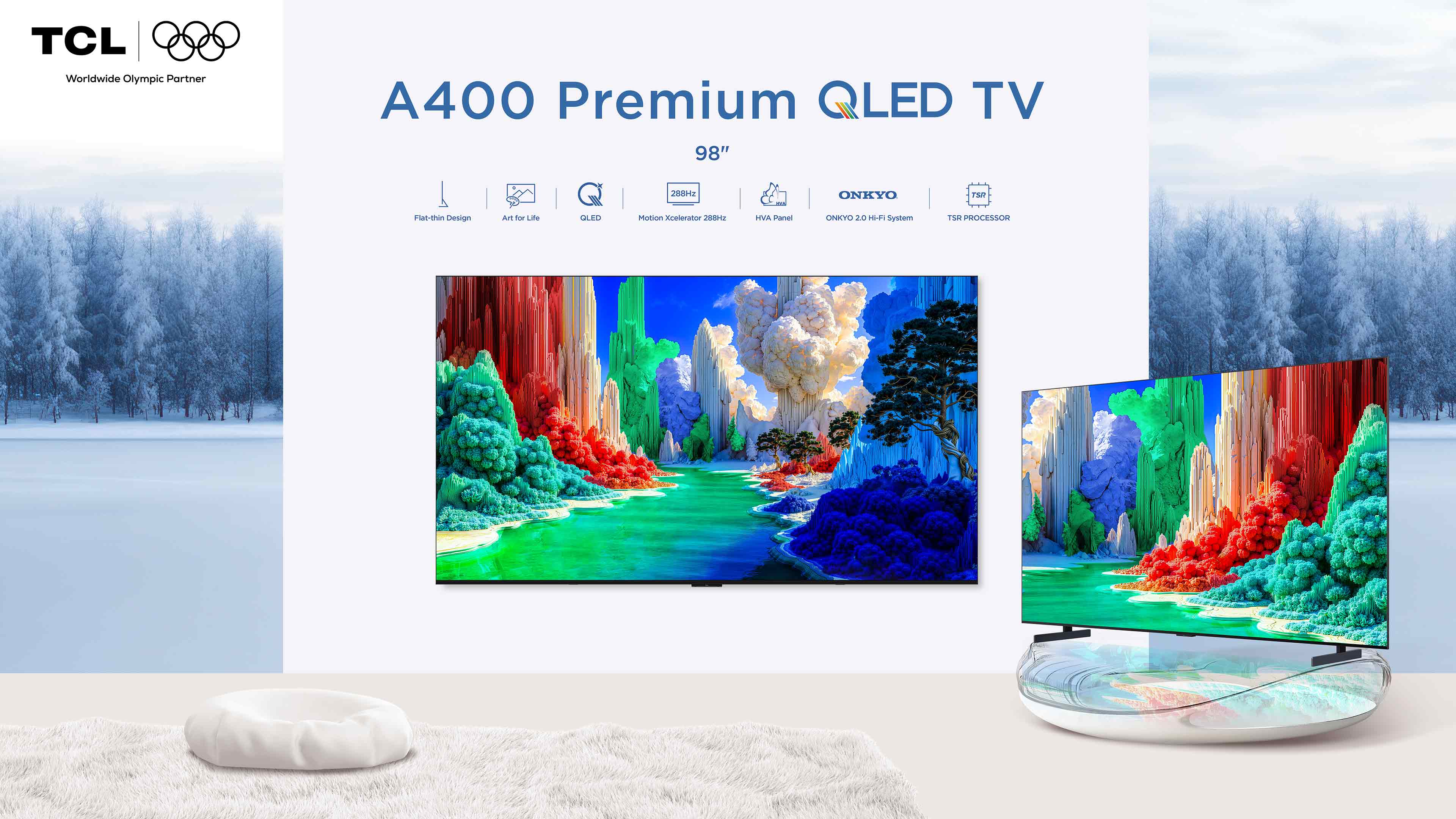 TCL A400 Premium QLED Art for Life TV | TCL Swtizerland