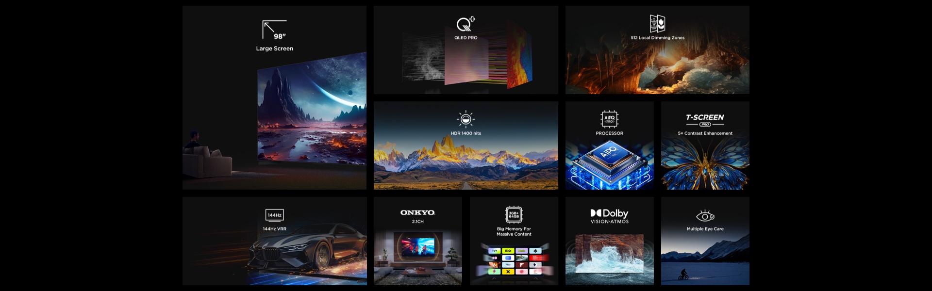 98"C655 Pro TV Top Characteristics