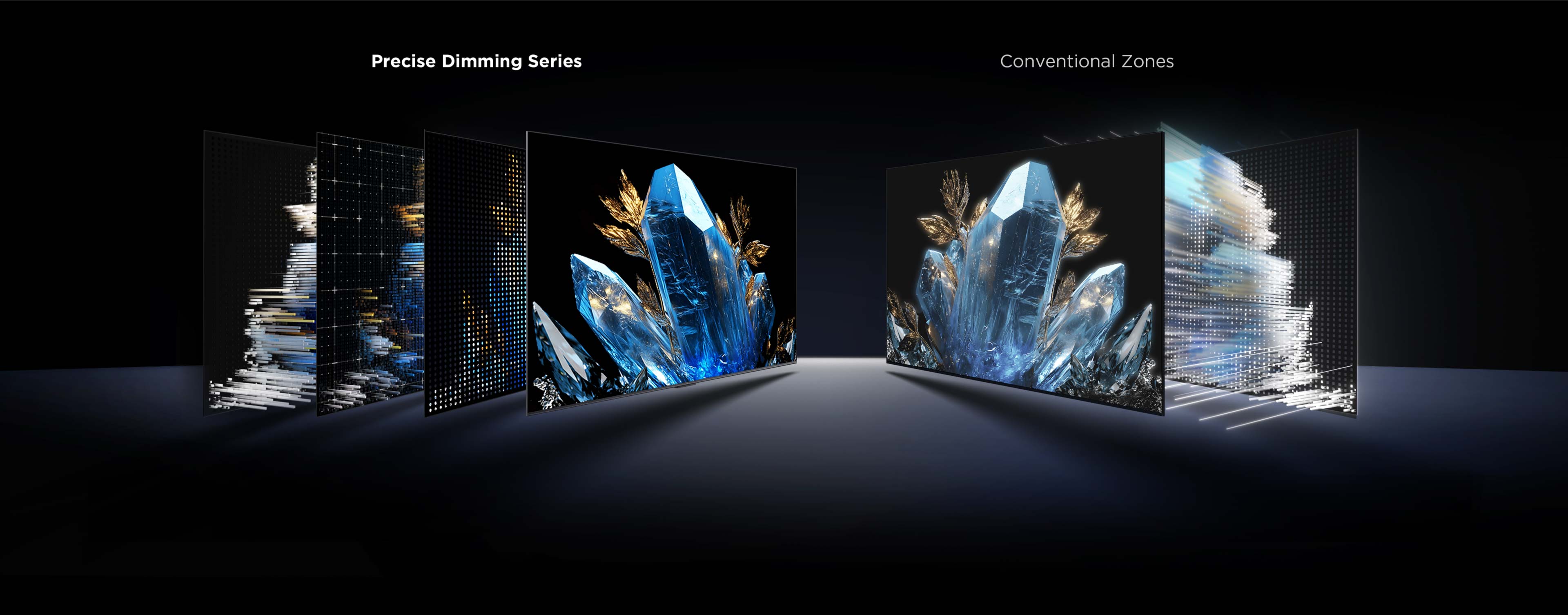 Precise Dimming Series Up to 512 Zones vs. conventional zones