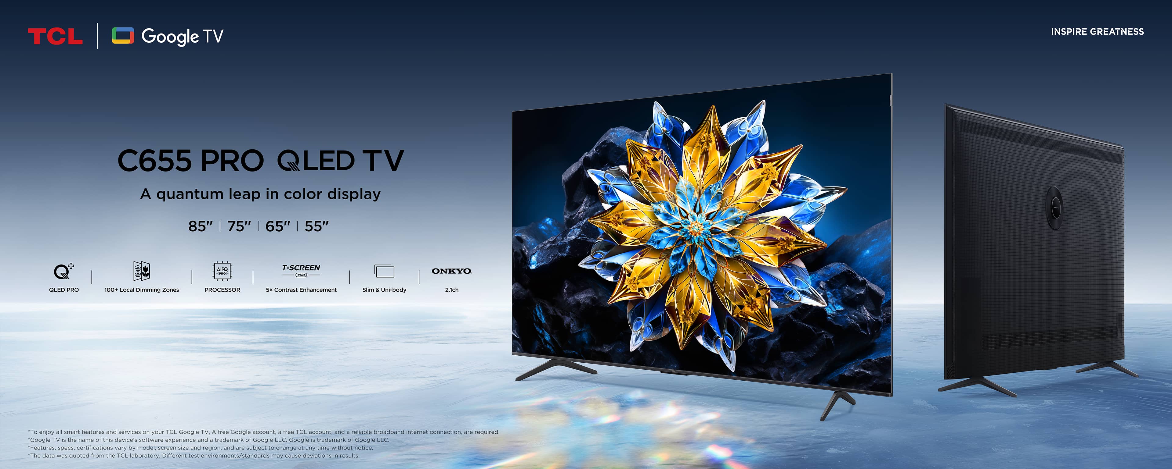 Top banner of  C655 Pro QLED TV 