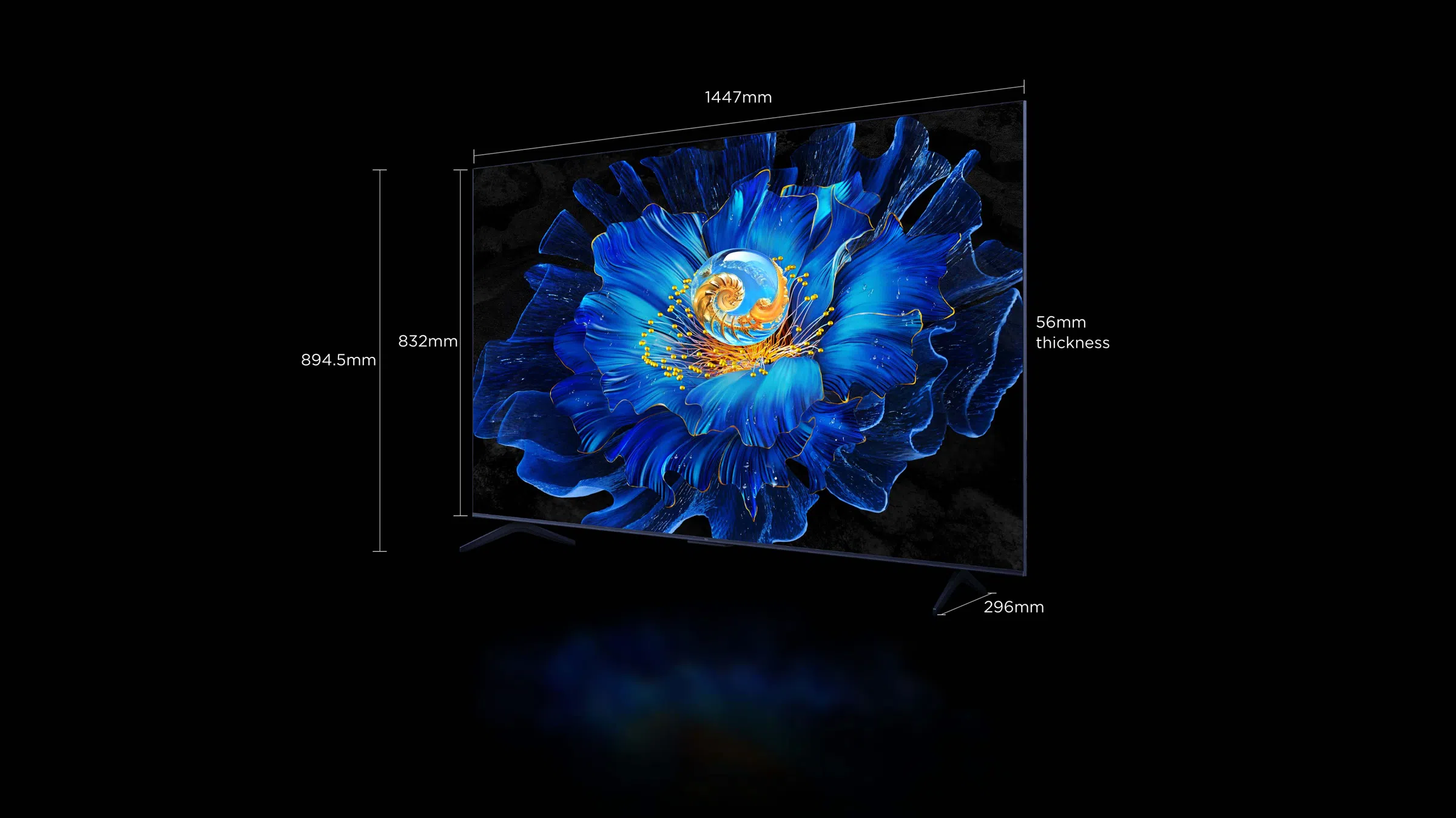 TCL 65 inch C6KS TV screen size