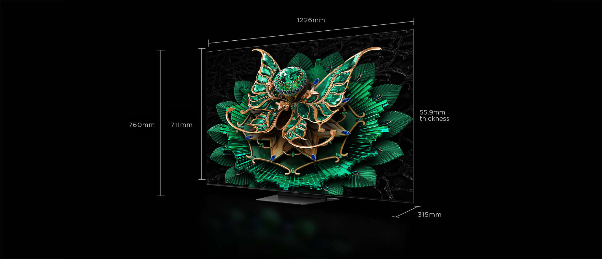 TCL TV C7K Premium QD-MiniLED TV Screen Size
