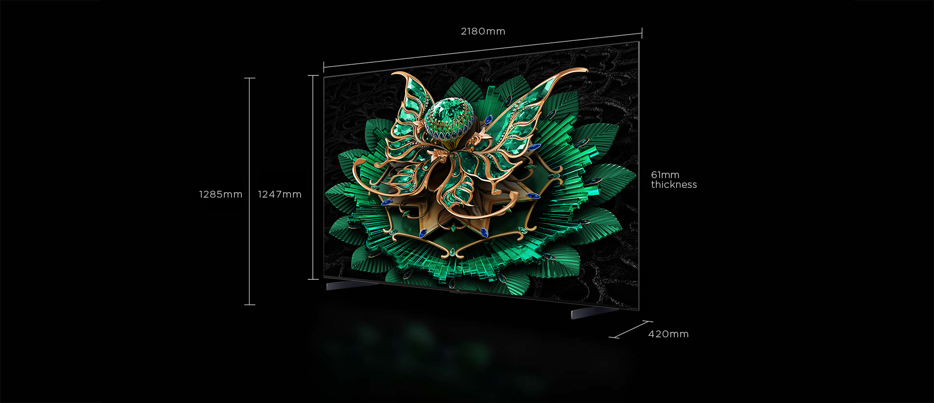 TCLTV C7K Premium QD-MiniLED TV Screen Size