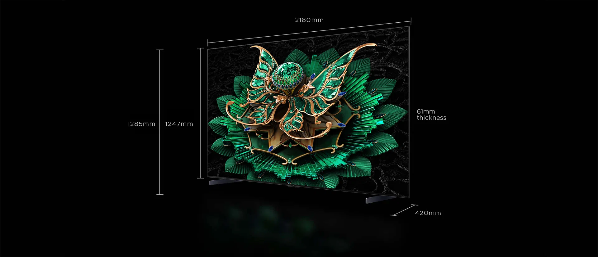 TCLTV C7K Premium QD-MiniLED TV Screen Size